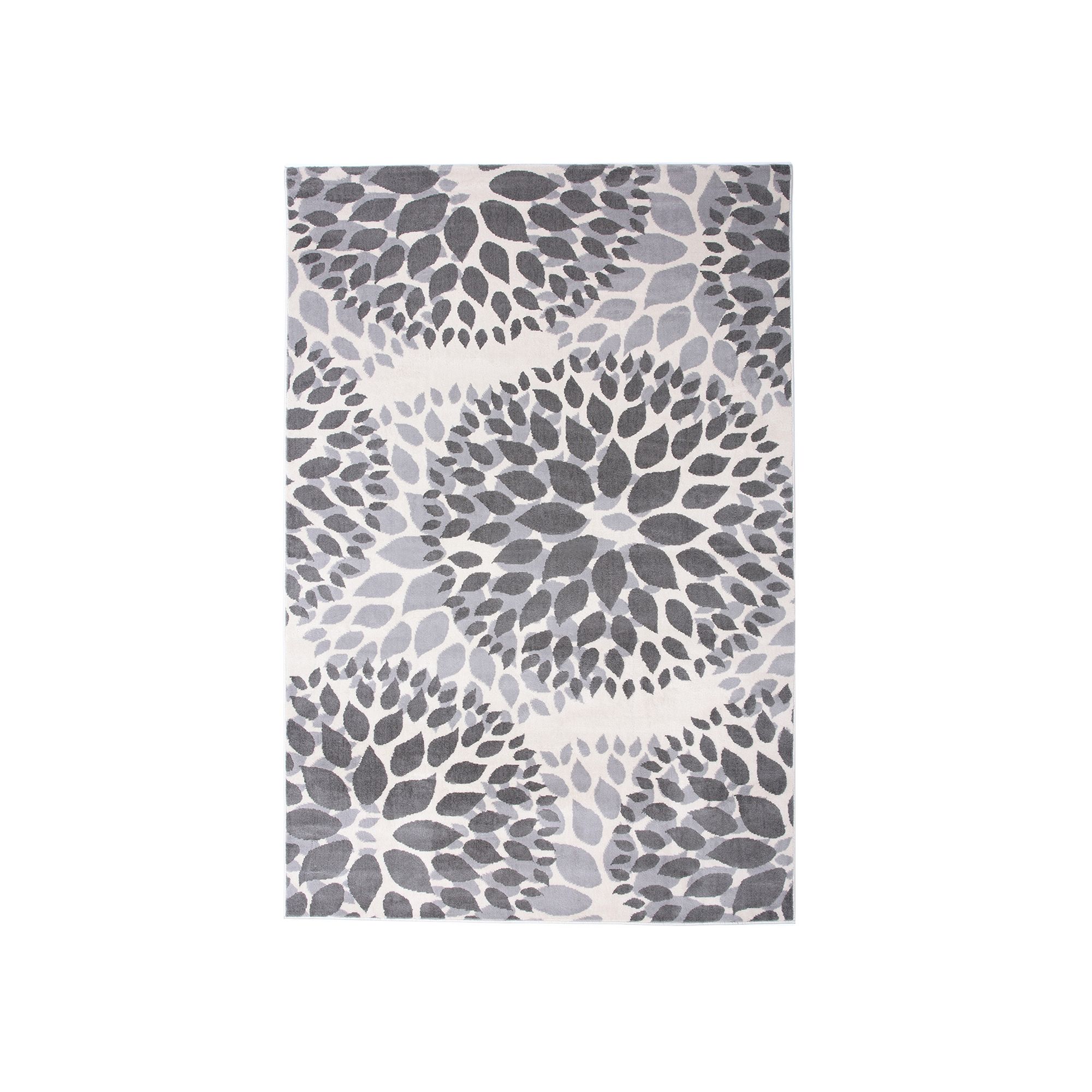 World Rug Gallery Newport Modern Floral Circles Area Rug, Gray