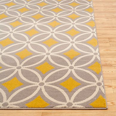World Rug Gallery Newport Contemporary Trellis Chain Area Rug