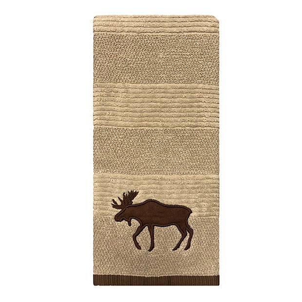 St Nicholas Square Through The Woods Textured Moose Hand Towel