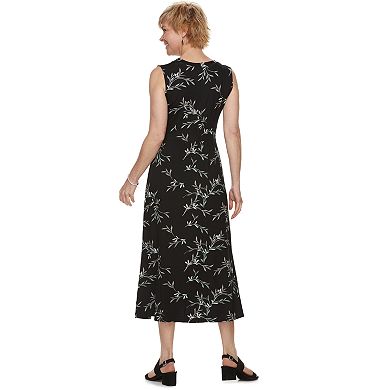 Women's Croft & Barrow® Print Surplice Midi Dress