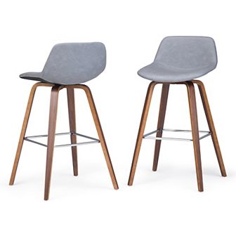 Simpli Home Randolph Bentwood Counter Height Stool (Set of 2)