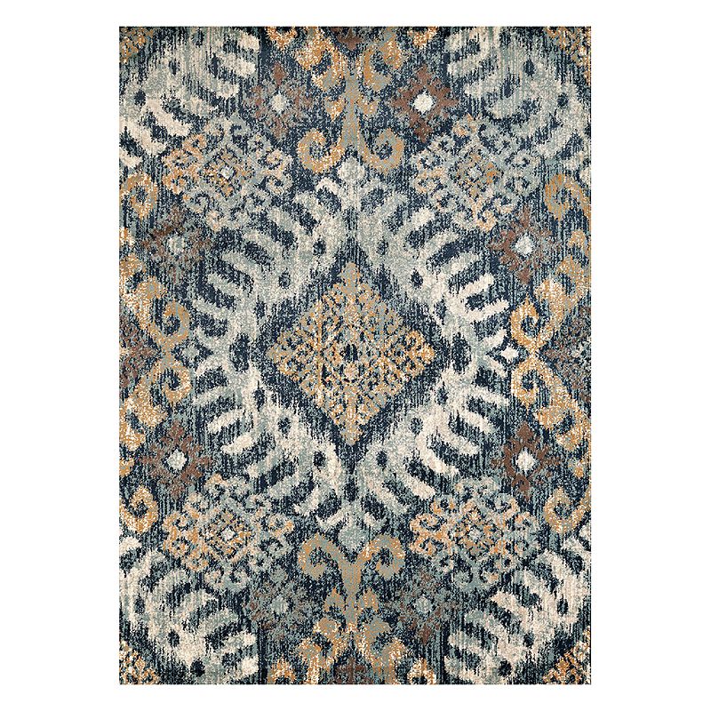 United Weavers Bridges Verazanno Geometric Rug, Blue, 5X7 Ft