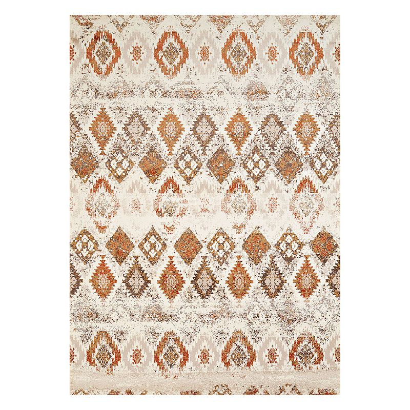 United Weavers Bridges San Paula Geometric Rug, Beige, 8X10.5 Ft