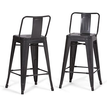 Simpli Home Rayne Metal Counter Stool Set of 2