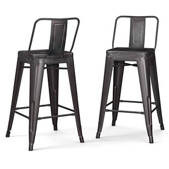 Simpli Home Rayne Metal Counter Stool Set of 2