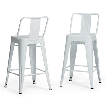 Simpli Home Rayne Metal Counter Stool Set of 2