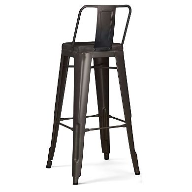 Simpli Home Rayne 30 inch Metal Bar Stool (Set of 2)