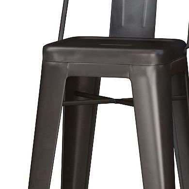 Simpli Home Rayne Metal Bar Stool 2-piece Set