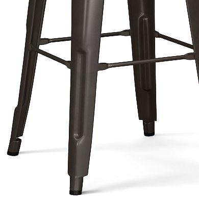 Simpli Home Rayne Metal Bar Stool 2-piece Set