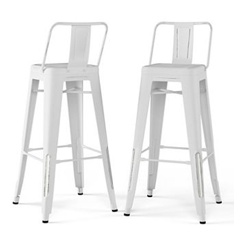 Simpli Home Rayne 30 inch Metal Bar Stool (Set of 2)