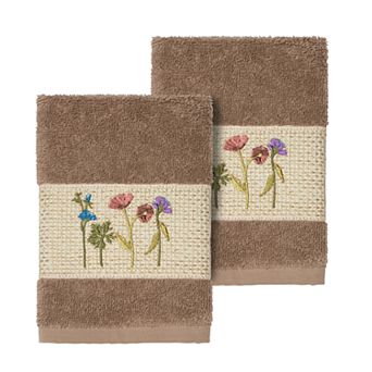Linum Home Textiles Serenity Embellished Washcloth Set