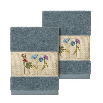 Linum Home Textiles Serenity Embellished Washcloth Set