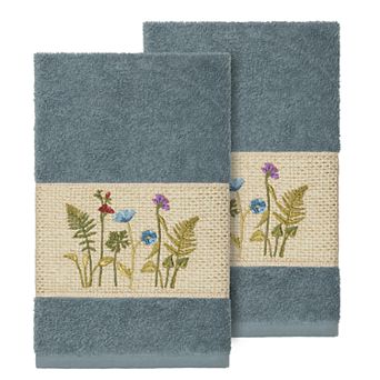 Linum Home Textiles Serenity Embellished Hand Towel Set