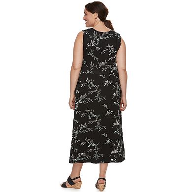 Plus Size Croft & Barrow® Printed Surplice Dress