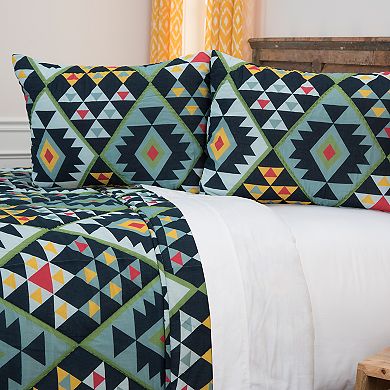 Rizzy Home Miles Geometric Quilt Set with Shams