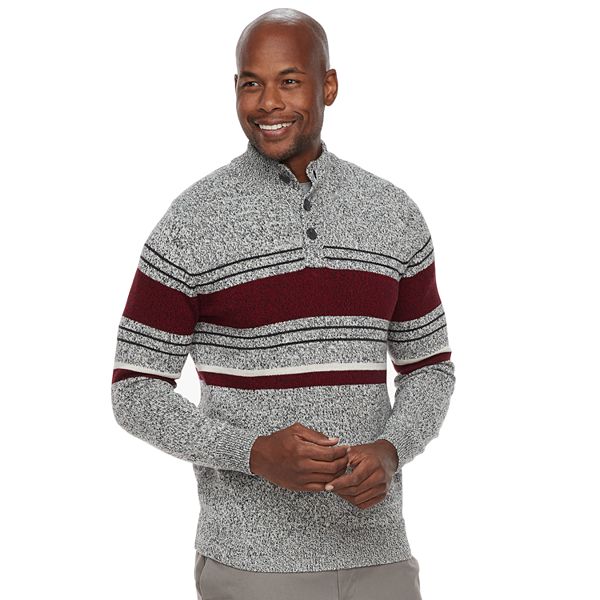 Men's Croft & Barrow® Classic-Fit Button Mockneck Sweater