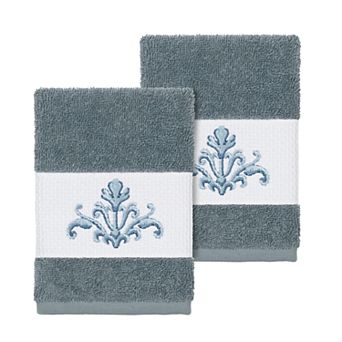 Linum Home Textiles Scarlet Embellished Washcloth Set
