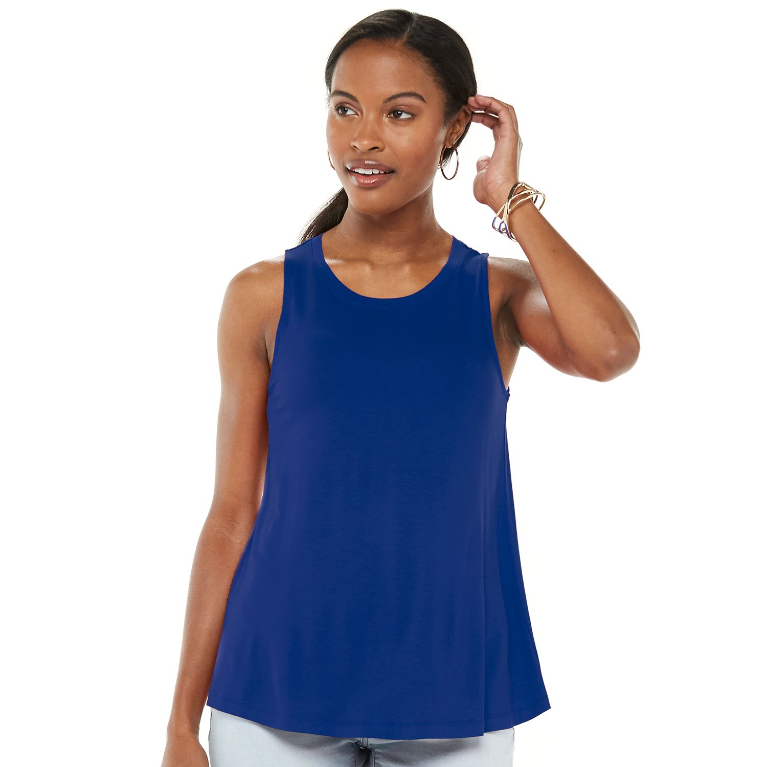 タンクトップ L'AppartementH/N Knit TOP GIUNON タンクトップ ノースリーブ soft sheer tank top / ソフト