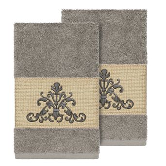 Linum Home Textiles Scarlet Embellished Hand Towel Set