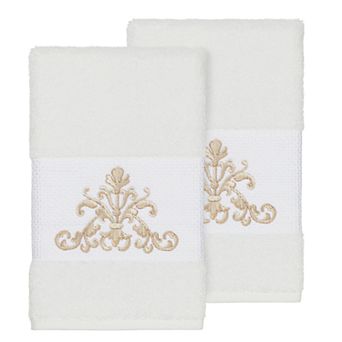 Linum Home Textiles Scarlet Embellished Hand Towel Set
