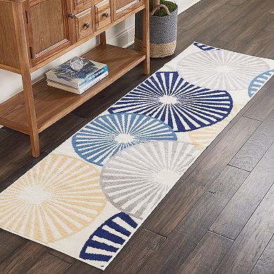 Nourison Grafix Circle Geometric Area Rug