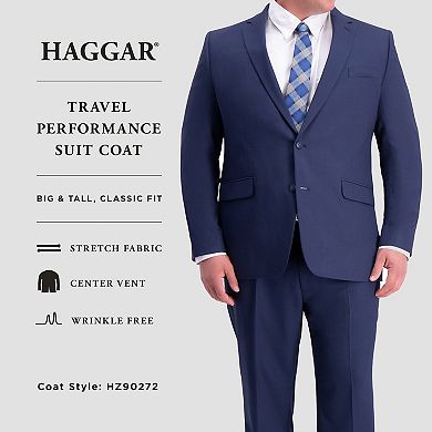 Big & Tall Haggar Travel Performance Classic-Fit Stretch Suit Jacket