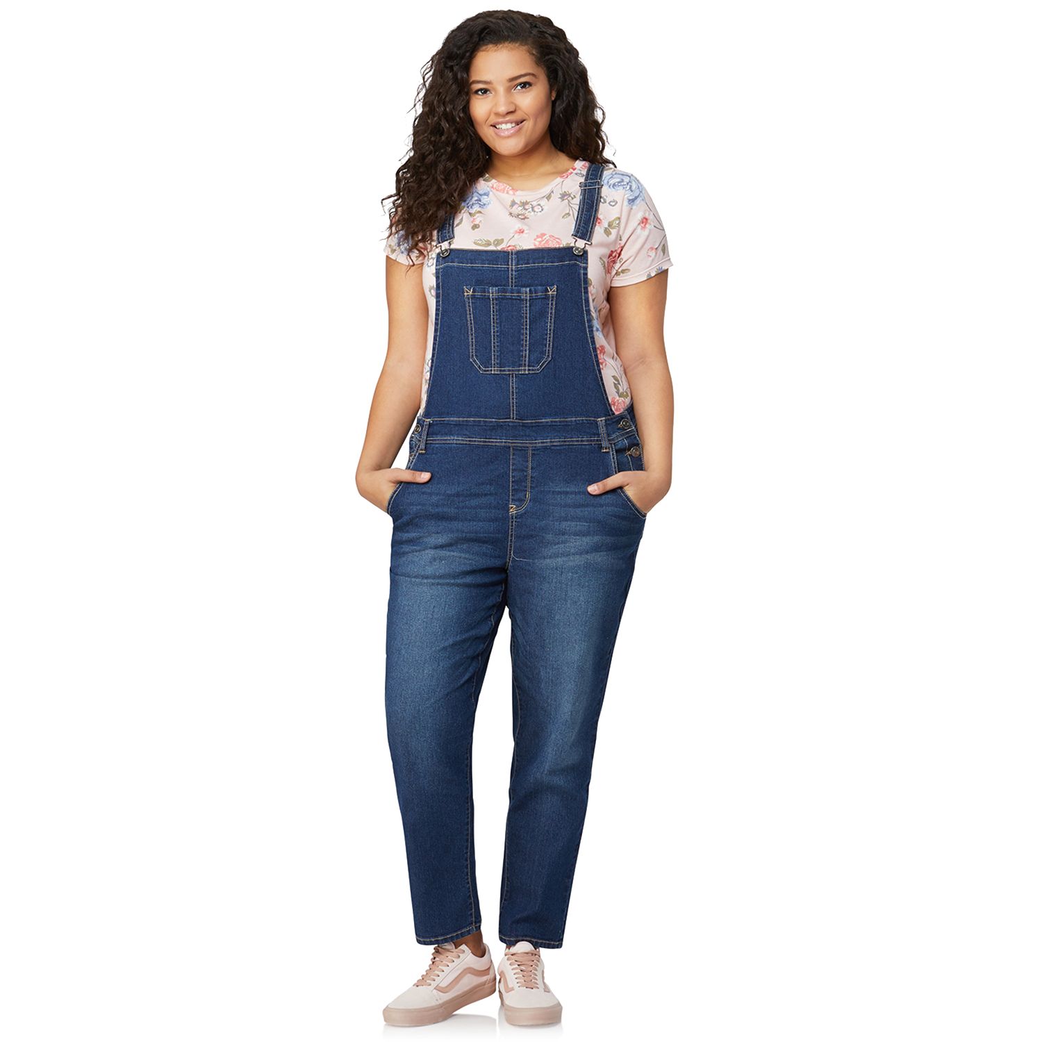 plus size stretch overalls