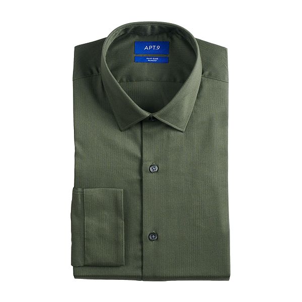 Dark Olive Green – Solid Shirts For Men – Richmond