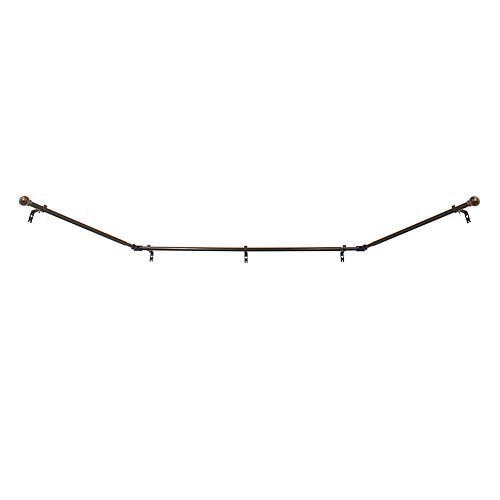Decopolitan Bay Window 3 4 Ball Drapery Rod Set