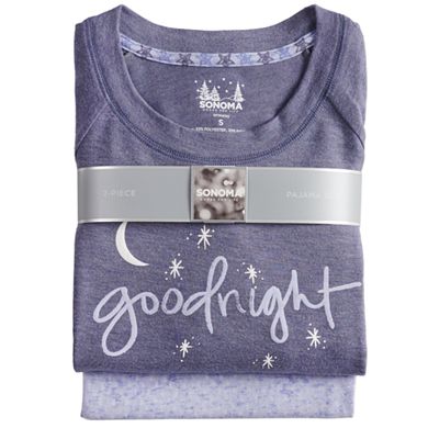 Women's Sonoma Goods For Life® 2-piece Raglan Sleep Tee & Pants Pajama Set