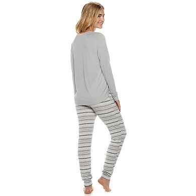 Women's Sonoma Goods For Life® 2-piece Raglan Sleep Tee & Pants Pajama Set