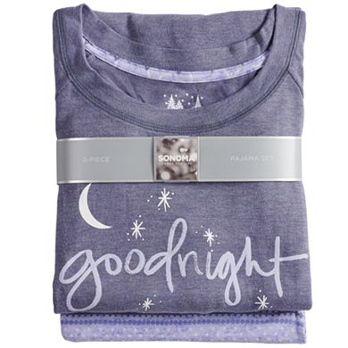 Plus Size Sonoma Goods For Life® 2-piece Sleep Tee & Pants Pajama Set
