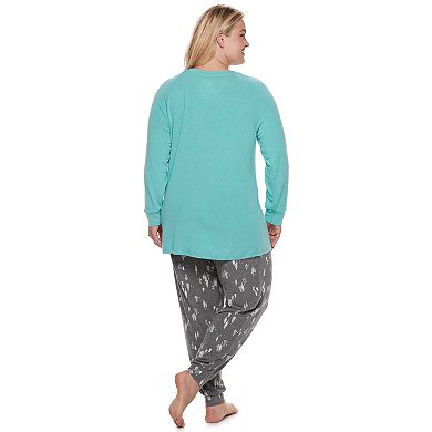 Plus Size Sonoma Goods For Life® 2-piece Sleep Tee & Pants Pajama Set