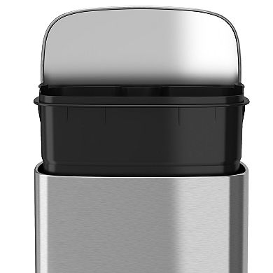 iTouchless Halo Premium SoftStep 8-Gallon Stainless Steel Step Trash Can