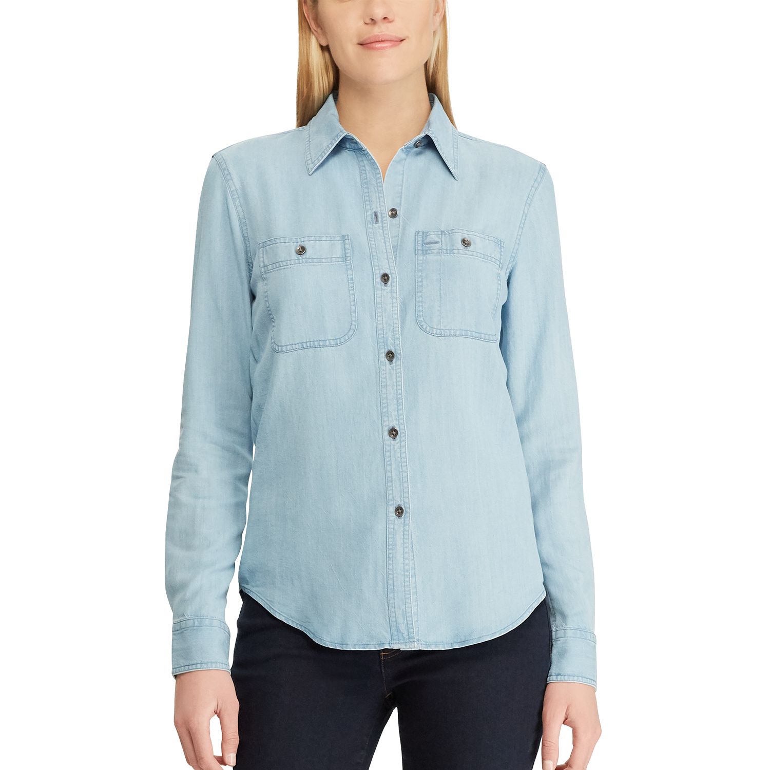 long chambray shirt womens