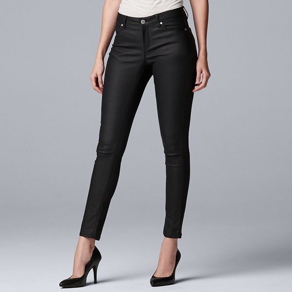 Women's Simply Vera Wang Coated Skinny Jeans