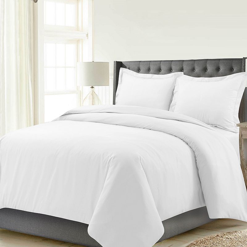 Celeste Home Flannel Duvet Cover Set, White, Full/Queen