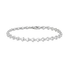 Womens White Fine Diamond Bracelets, Jewelry
