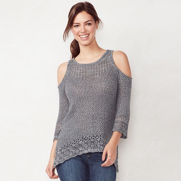 Lauren conrad cold shoulder sweater sale