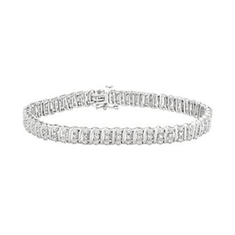 HDI Sterling Silver 1/2 Carat T.W. Diamond Tennis Bracelet