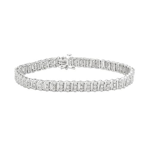 Sterling Silver 1/2 Carat T.W. Diamond Tennis Bracelet
