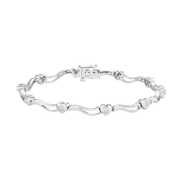 Kohl's sterling silver deals heart bracelet