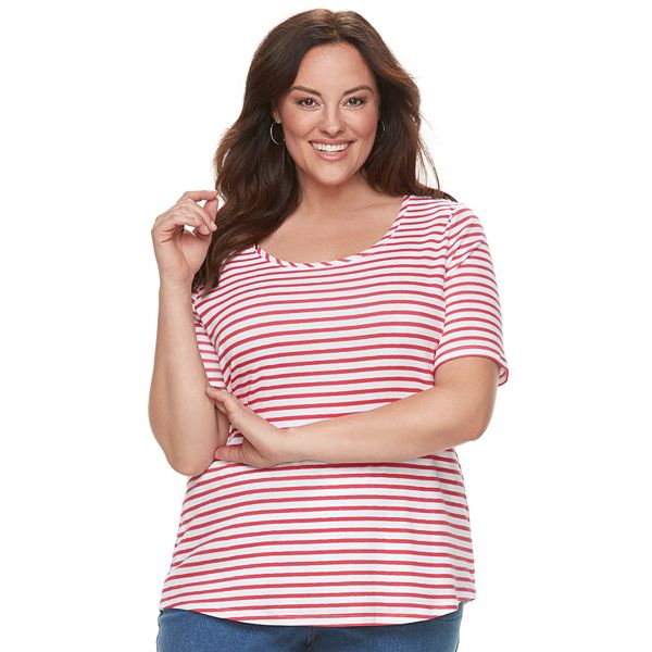 Plus Size Croft & Barrow® Essential Elbow Sleeve Tee