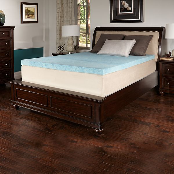 ComforPedic from Beautyrest 3inch Comfort Choice Gel Flat Soft Mattress Topper Blue (CAL KING