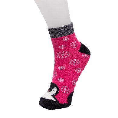 Girls 4-16 Cuddl Duds Critter Slipper Socks