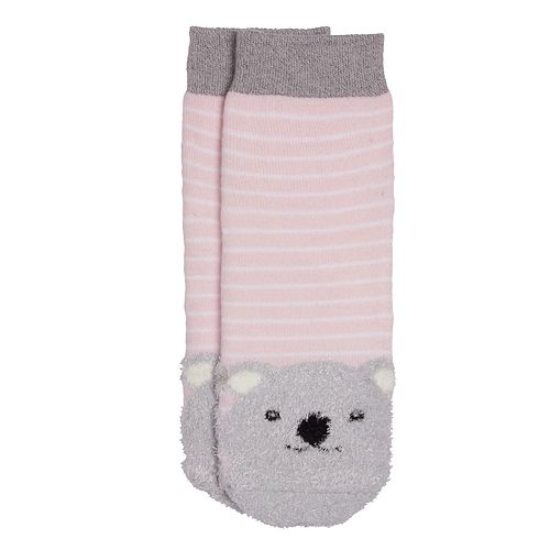 Girls 416 Cuddl Duds Critter Slipper Socks