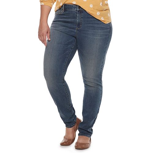 plus size black skinny jeans