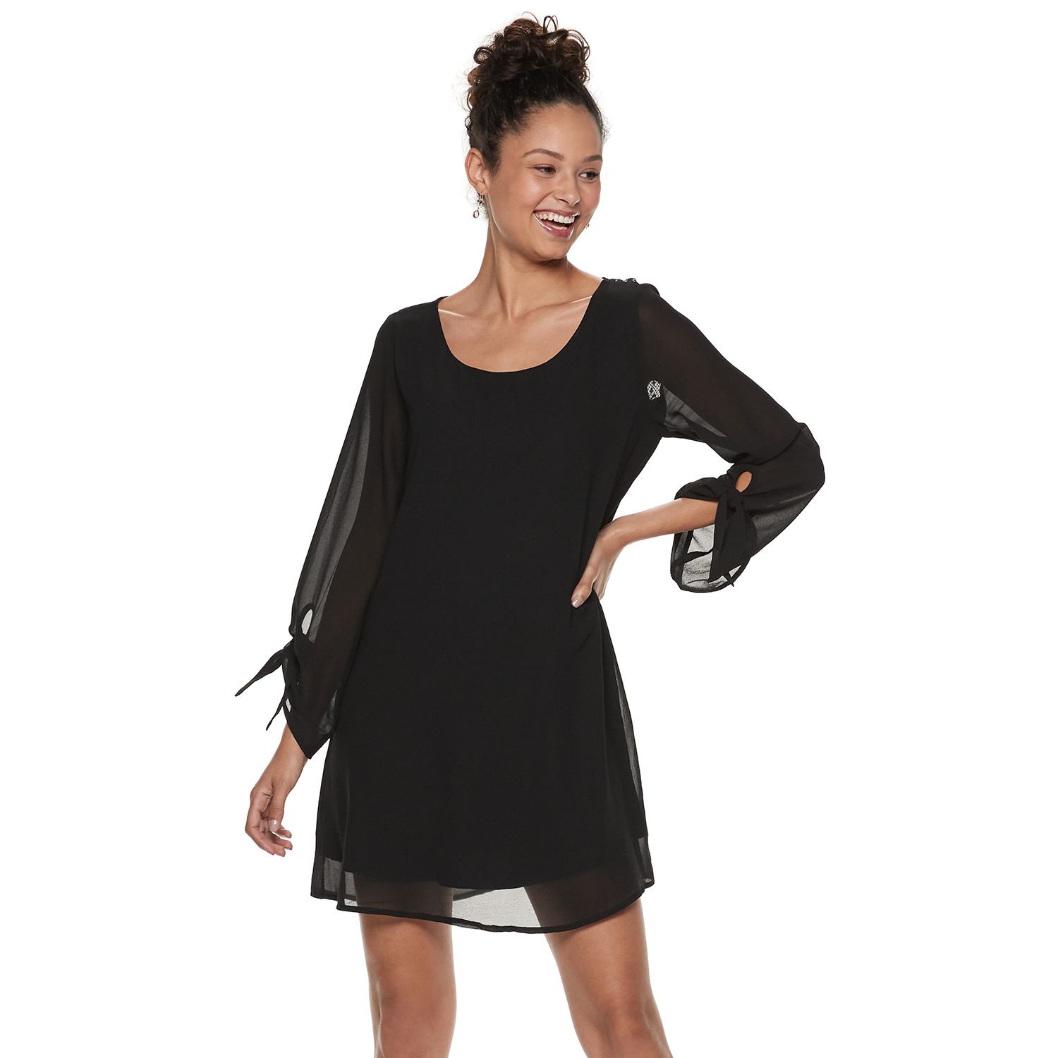 black long sleeve dress kohls