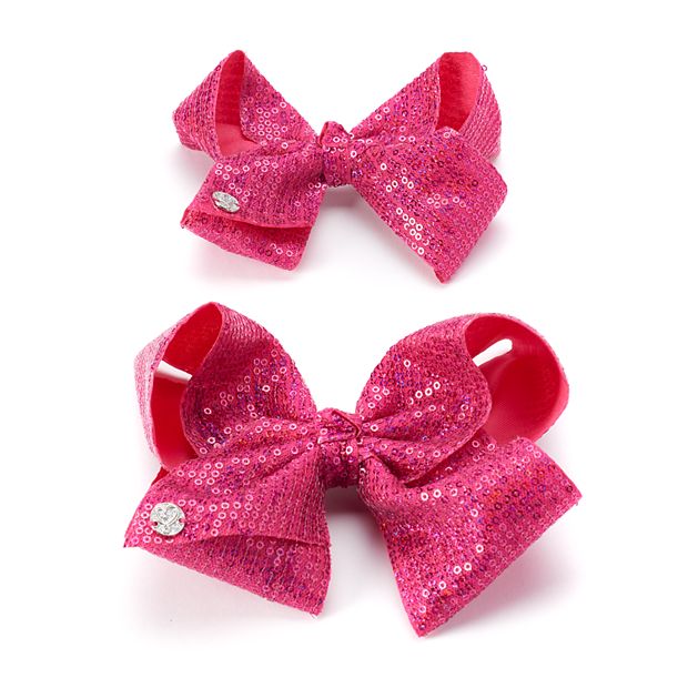 Large Hot Pink Sequin Hair Bow, Girls 8 Fushia Sequin Hair Bow – Needles  Knots n Bows