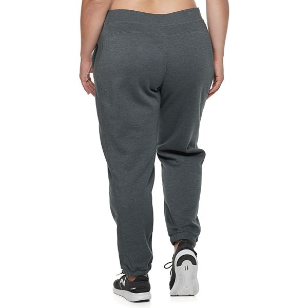 Plus Size Tek Gear® Fleece Banded Bottom Mid-Rise Sweatpants